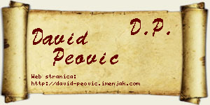 David Peović vizit kartica